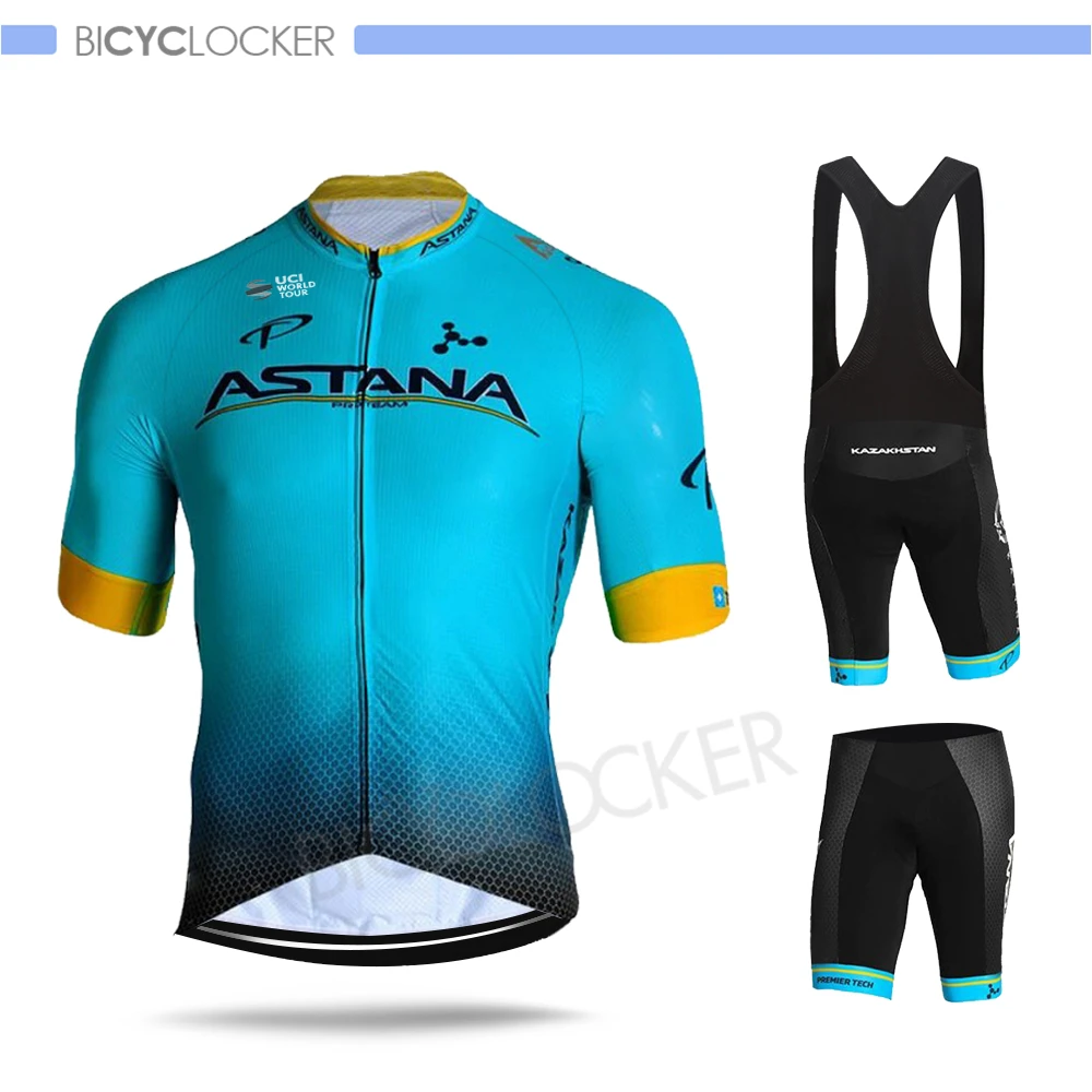 Одежда для велоспорта мужчин комплект Джерси велосипеда Maglia Astana Vero 2019 командная