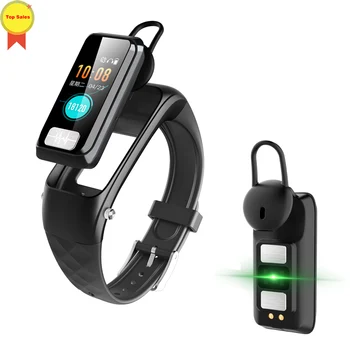 

new products Bluetooth Smart Bracelet Blood Pressure Heart Rate Monitor Bluetooth Headset Two in One Answer Phone Smart Watch