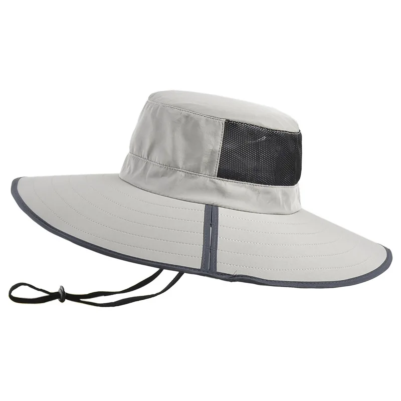 K136 Summer Hat Men's Panama Hat Bucket Basin Hat Sun Hat Big Round Edge  Foldable Fisherman Hat Cap