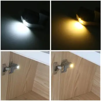 

1pcs LED Cabinet Light Motion Sensor Cupboard Inner Hinge Lamp Universal Wardrobe Closet Night Light for Home Kitchen Bedroom