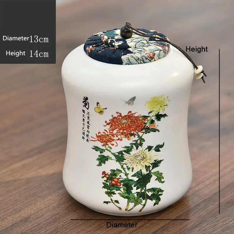 meirenguan ju 24 цвета китайский чернильный стиль чайная коробка с крышкой зеленый хранение чая банки конфеты хранение банка Офис Дом Контейнер для кофе коробка фарфор - Цвет: meirenguan ju