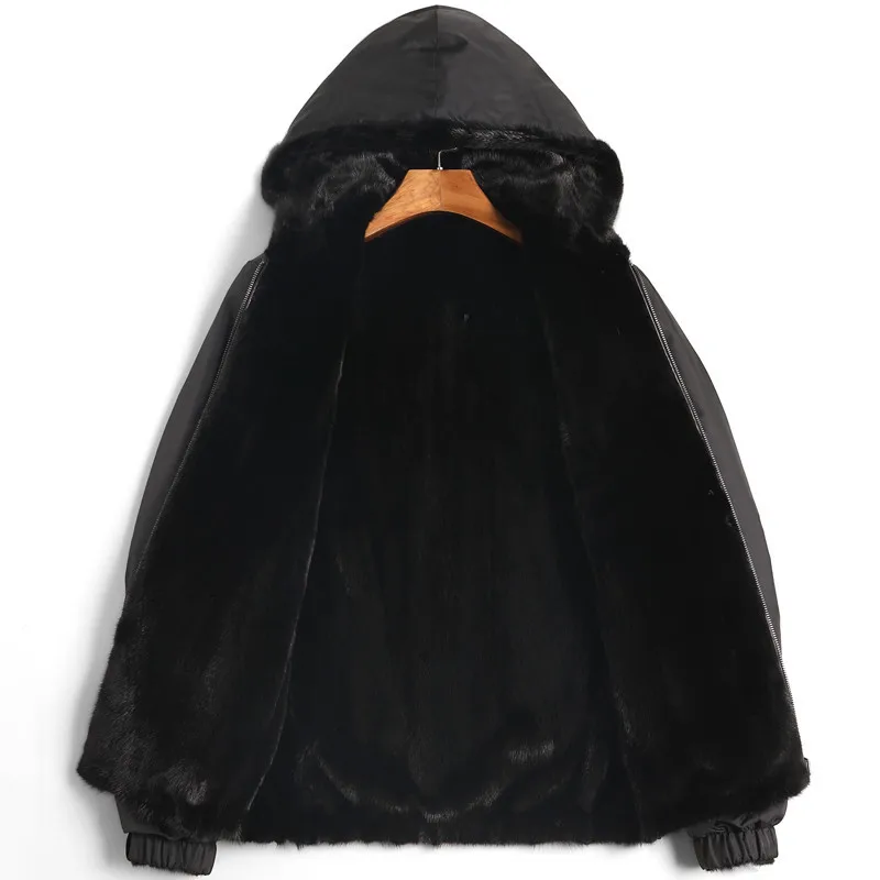 

Real Mink Fur Coat Men Korean Two Side Wear Short Winter Jacket for Mens Clothing 2020 2109 Casaco YY909