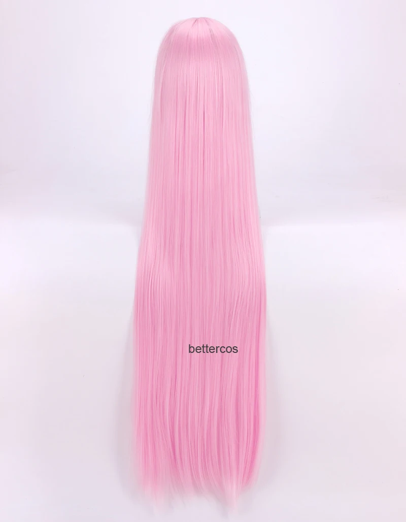 DARLING in the FRANXX 02 Zero Two Cosplay Wigs Long Pink Heat Resistant Synthetic Hair Wig+ Wig Cap
