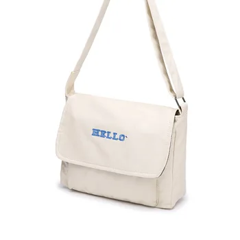 

Casual Women Messenger Bags Hand Bag Retro Canvas Handbag Ladies Purse Letter Shoulder Bag Female Vintage Armpit Chest Bag 2020