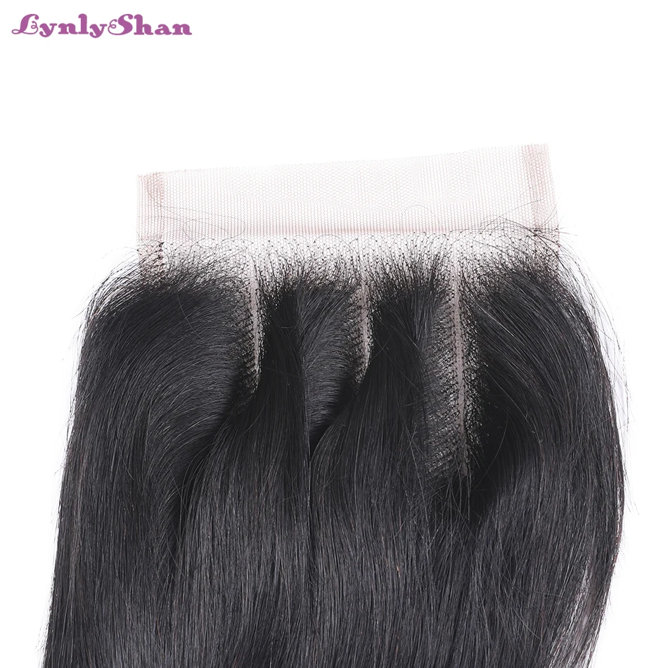Lynlyshan человеческие волосы перуанские волнистые пучки с закрытием remy волосы с 4*4 закрытием натуральный цвет