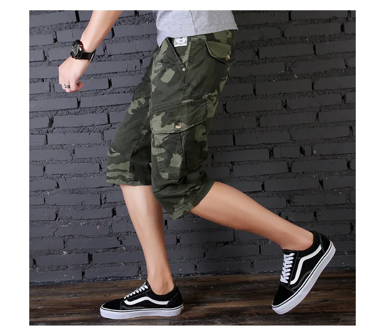 Men Camouflage Bags Bib Overall Summer New Style Europe And America Youth Casual Pants Popular Brand Uniform Capri Pants