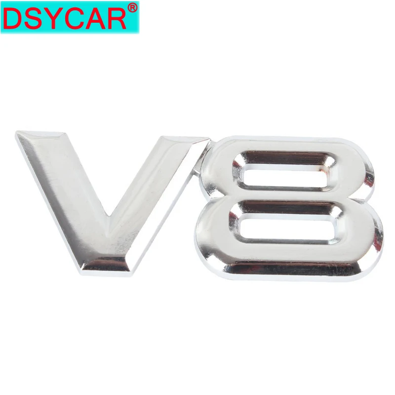 Dsycar 1 шт. 3D металлическая хромированная V8 наклейка с логотипом на автомобиль эмблема наклейка значок автомобиля Наклейка на кузов универсальный, украшение автомобиля sickers