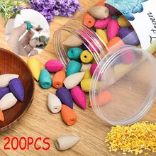 200 шт. курильница для благовоний конусы водопад сандаловое дерево Жасмин Роза Лаванда смешанный аромат ароматерапия свежий воздух ароматическая Специя