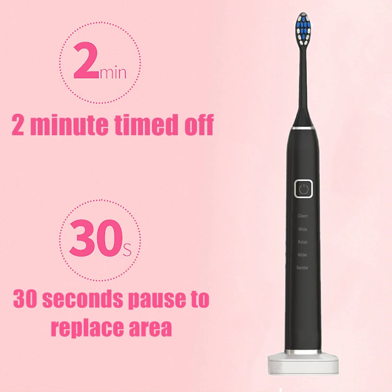 Electric Toothbrush Tooth Brush USB Induction Rechargeable Adult Waterproof Ultrasonic Automatic 5 Mode Electric Toothbrush Tooth Brush USB Induction Rechargeable Adult Waterproof Ultrasonic Automatic 5 Mode