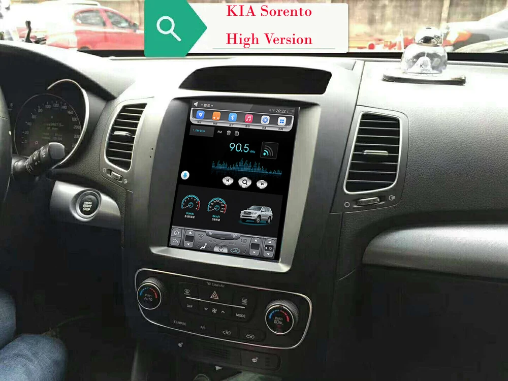 10,4 дюймов Большой экран Tesla вертикальный экран Android автомобильный ПК gps навигация радио плеер для KIA Sorento