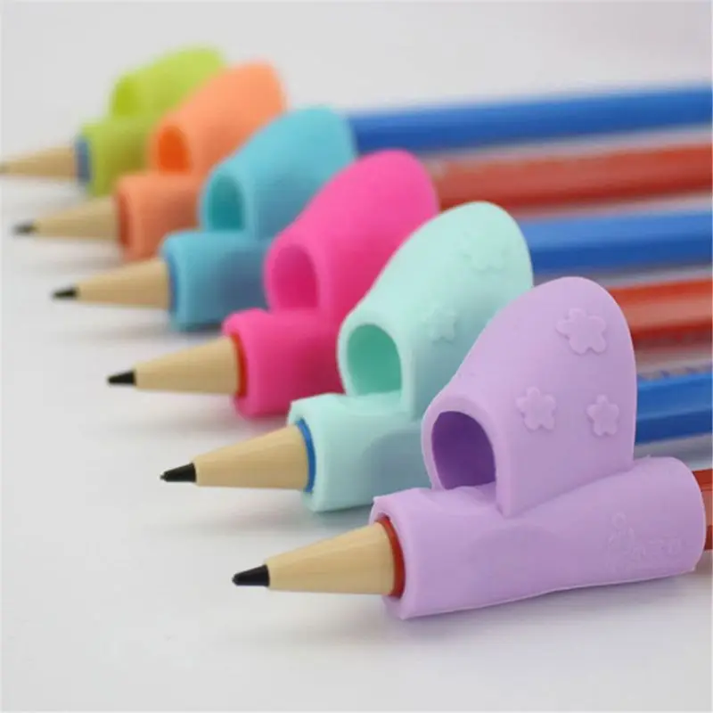 6pcs Writing Corrector Pencil Grip Montessori Toys for Children Kids Learning Holding Device Correcting Pen Holder Postures Grip