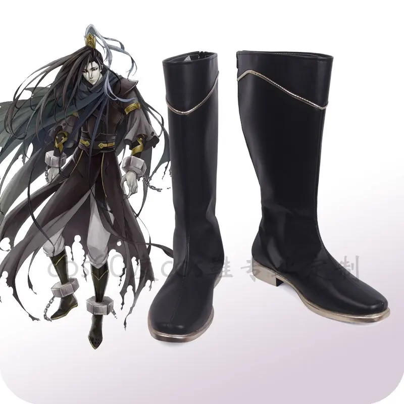 Wen Ning Косплей Аниме Grandmaster of Demonic культивирование косплей костюм для мужчин и женщин Wen Ning костюм Mo Dao Zu Shi на заказ - Цвет: Wen Ning shoes2