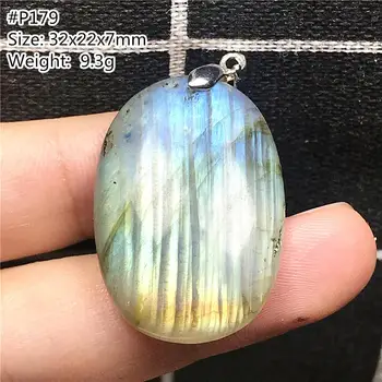 

Genuine Natural Blue Yellow Labradorite Pendant Jewelry For Woman Man Crystal Water Drop Beads Silver Moonstone Gemstone AAAAA