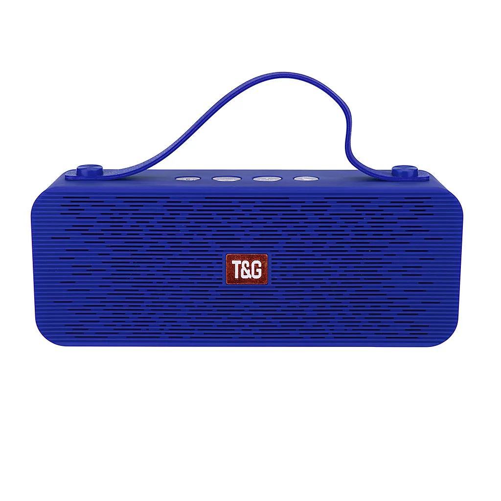 Синий Bluetooth динамик TG521 перезаряжаемый HIFI портативный беспроводной стерео TF карта fm-динамик Саундбар Altavoz Bluetooth Сабвуфер - Цвет: Синий