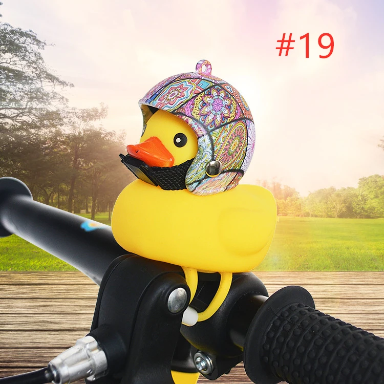 19 Duck мотоциклетный шлем мотоцикл колокольчик велосипедный кольцевой светильник желтый утята для мотоциклов резиновая сирена электрический рог Детские аксессуары - Цвет: 19
