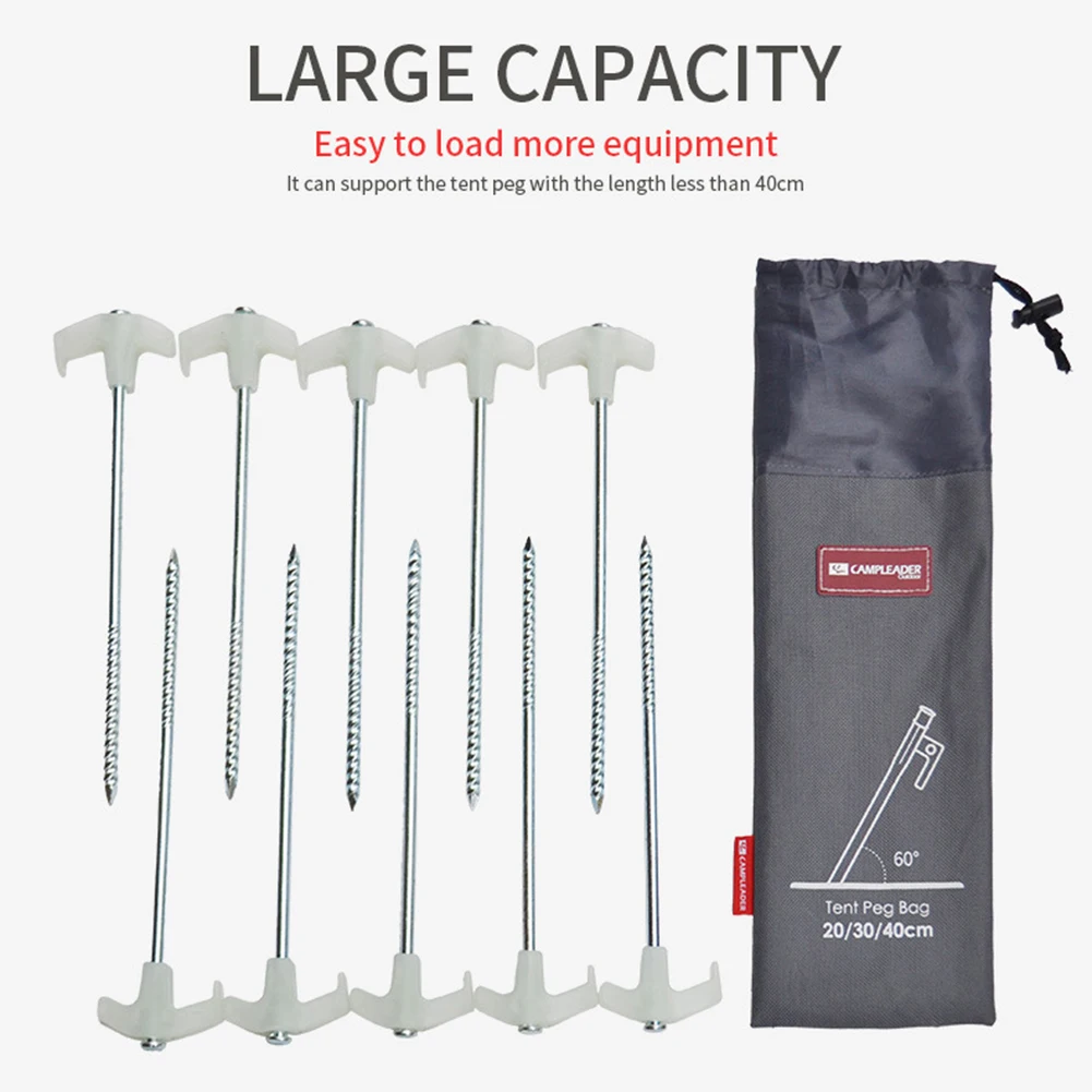 600D Oxford Cloth Tent Nail Hammer Storage Bag Portable Durable Dirt Resistant Drawstring Tent Camping Tools Accessories camping storage bag camping tent accessories
