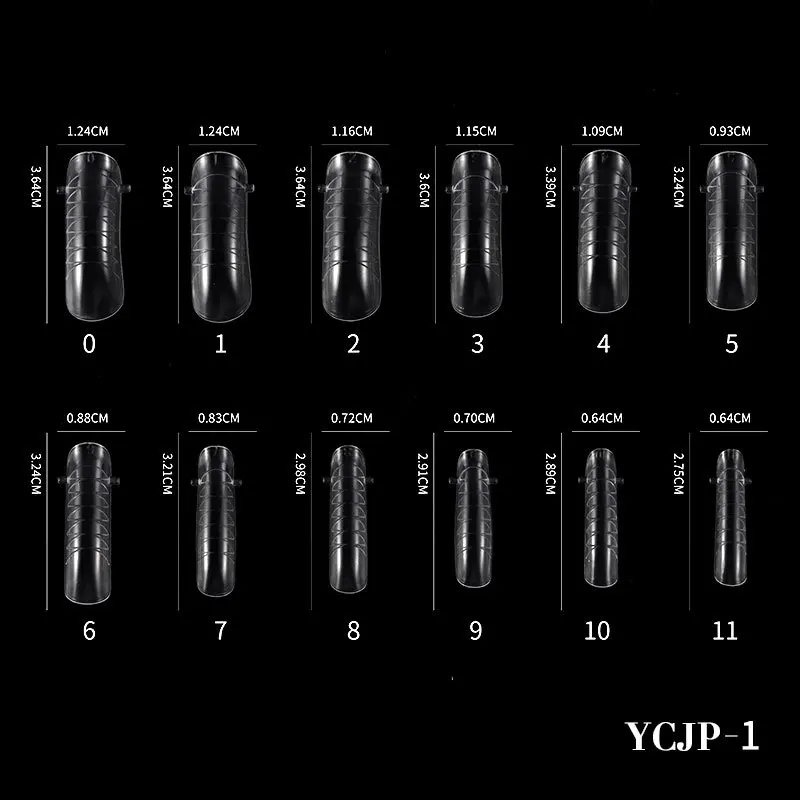 120Pcs No Paper Tray Quick transparent tips Finger extension mold Clear Color Card Display nail extension forms clear nail tips