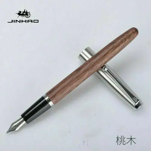 Jinhao 51A акриловая/деревянная авторучка чернильная ручка каллигграфия ручки EF/F/ручной работы сменный наконечник канцелярские принадлежности для офиса и школы - Цвет: Tao Wood F