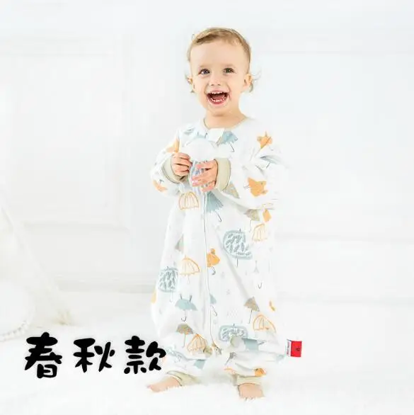 BMT052H-Thin New baby Sleepsack Gown Onesies Infant clothing Newborn kids Sleeping Bag Cotton Thicken Split leg Swaddling Printing - Цвет: BMT052H-Thin