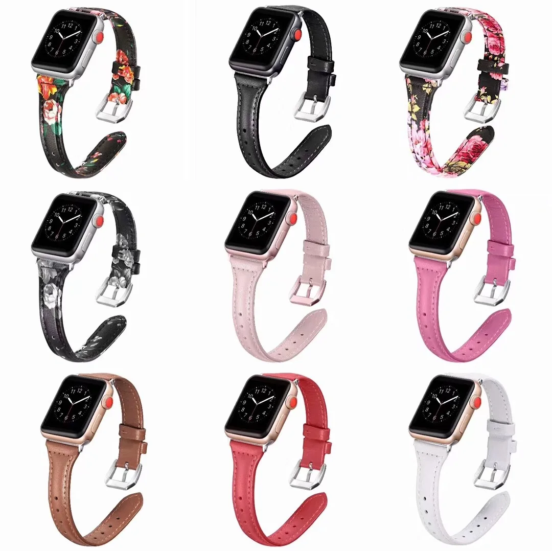 Ремешок из натуральной кожи для Apple Watch 5 ремешок 44 мм/42 мм/40 мм/38 мм iwatch series 5 4 3 2 1 Смарт-часы ремешок аксессуары