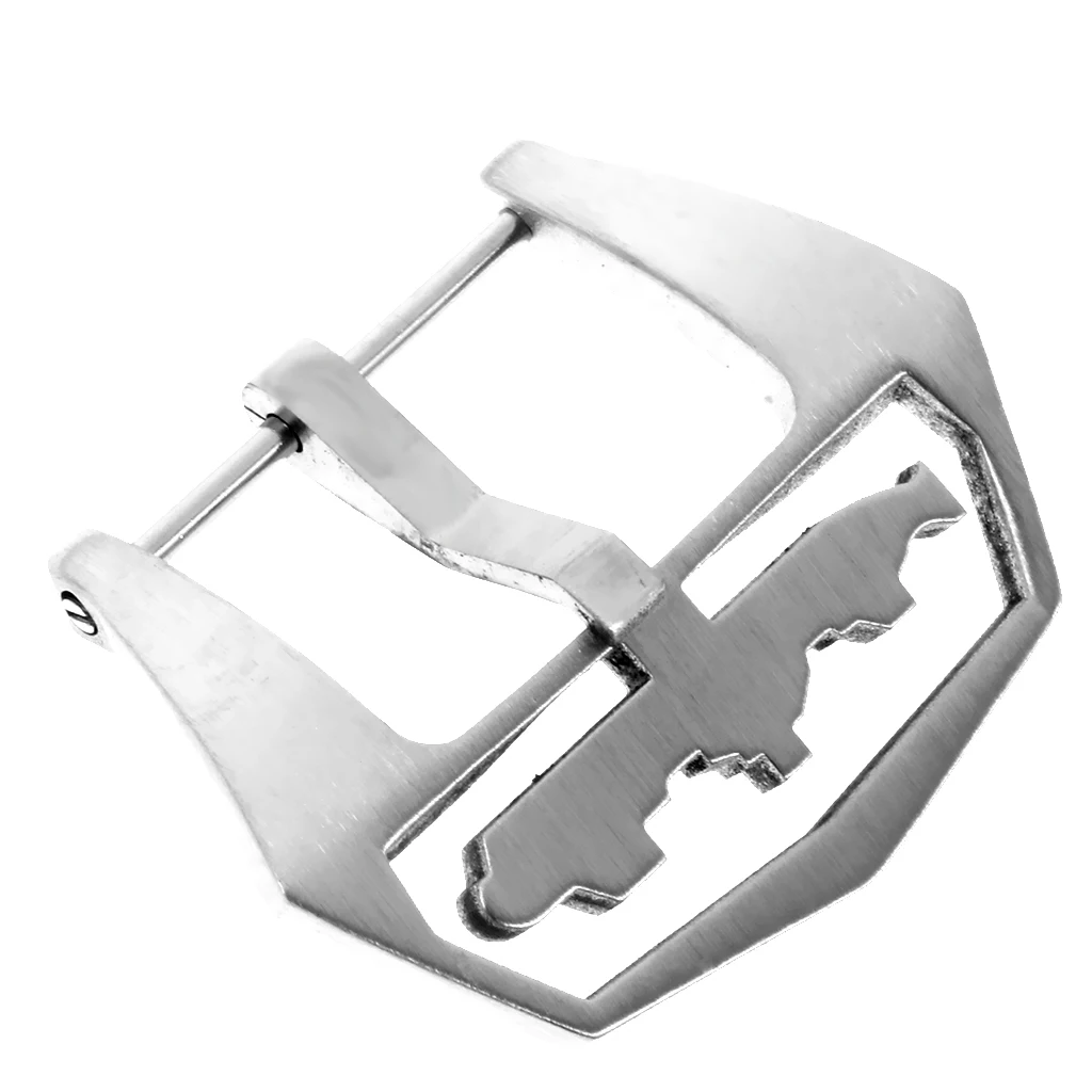 

Submarine Pattern Watch Band Buckle Silver Strap Clasp Screw-in