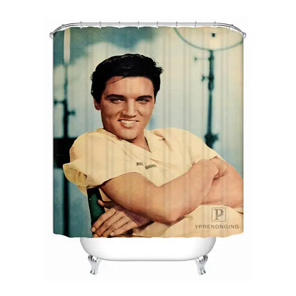Shower Curtain Пользовательские Элвис Пресли душ Шторы Mildewproof Водонепроницаемый полиэстер различные размеры#0421-21-05 - Цвет: Shower Curtain