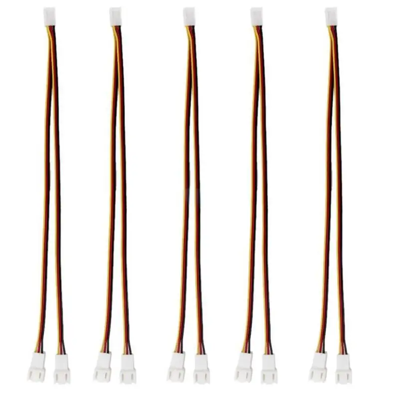 

5Pcs 12V 3 Pin Female to 2/3 Pin Male PC Fan Power Splitter Extension Cable