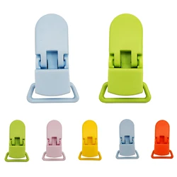 Clips à sucette en plastique multicolores pour bébé, 5 pièces/lot,porte sucette transparent de 20 mm, 