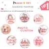 HUACAN – Peinture diamant, broderie point de croix pour photo personnalisée, image carrée complète, mosaïque de strass, DIY, à faire soi-même, vente ► Photo 3/6