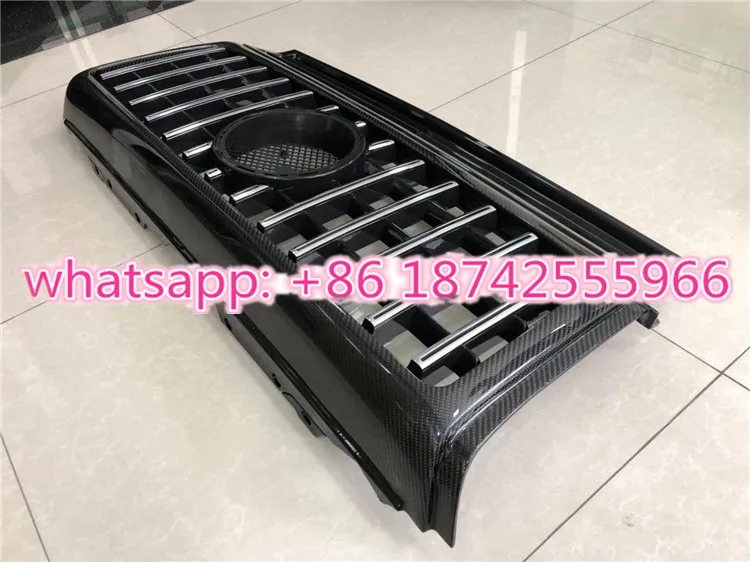 G класс w463 G63 G65 G500 G350 углеродный финбер Передняя решетка для w463 G63 G65 G500 G350 карбоновый финбер GT Стиль передняя решетка