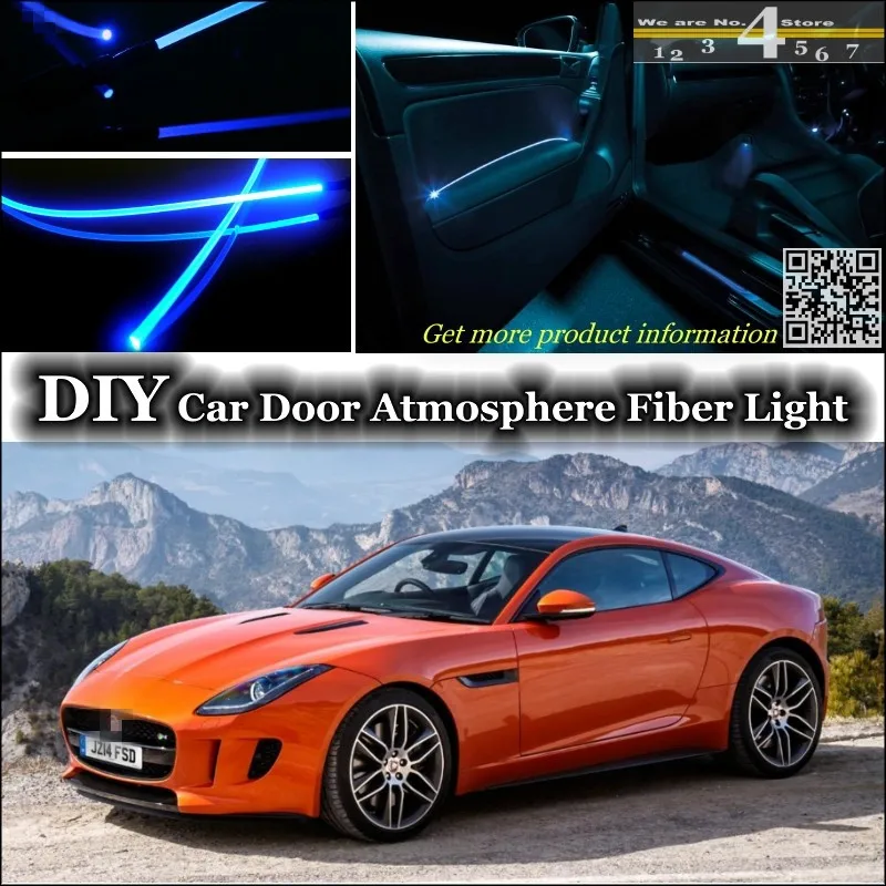 Для Jaguar F-type F Тип Внутренний окружающий свет Настройка атмосферного волоконно-оптического диапазона огни внутри двери панели освещения настройки