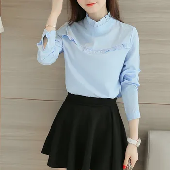 

Girls O-Neck Shirts Women Blouses Summer Autumn Women Blouse Office Tops