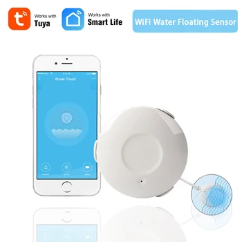 

Smart Wireless 2.4GHz WiFi Water Sensor, Floating Sensor, Tuya Smart Life Free APP, compatible IOS & Android, No Hub required