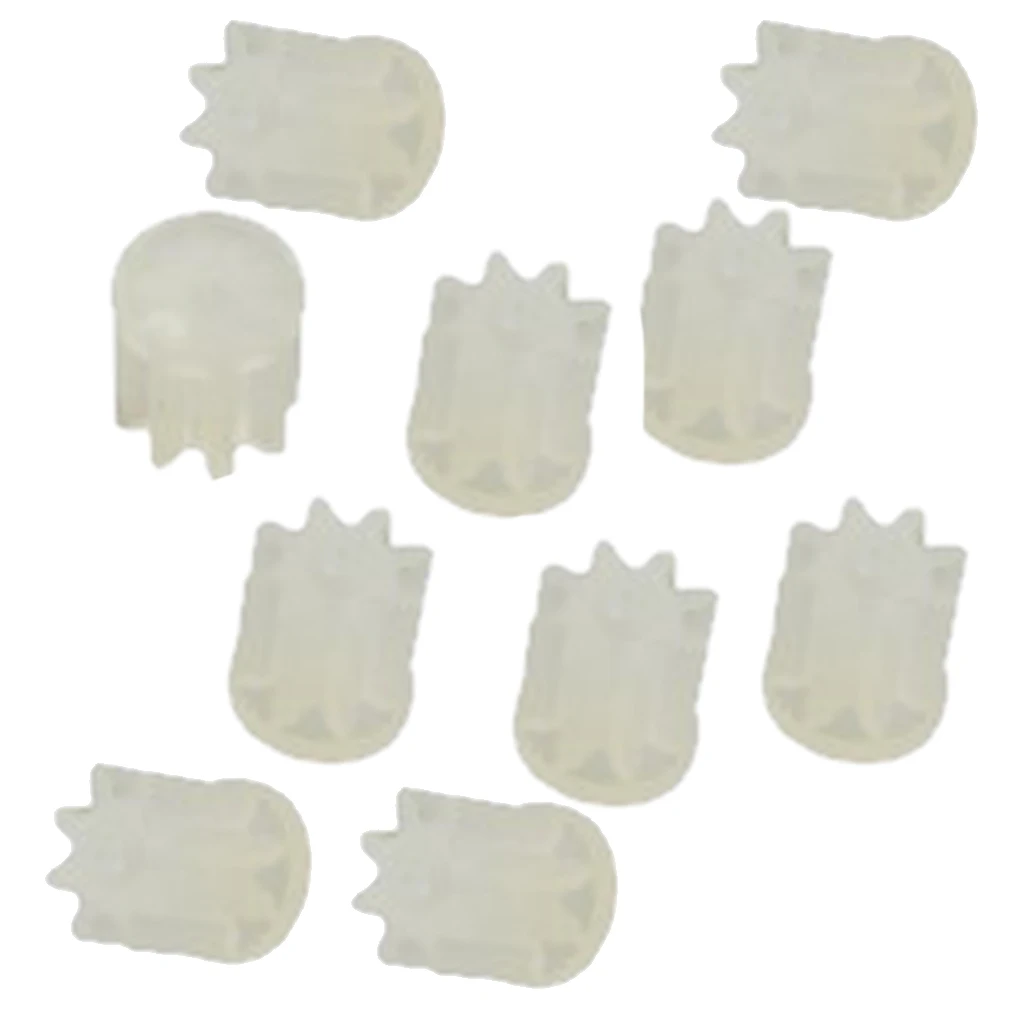 10 Pieces White 8Teeth Motor Pinion Gear for E58 S168 JY019 RC Drone UAV