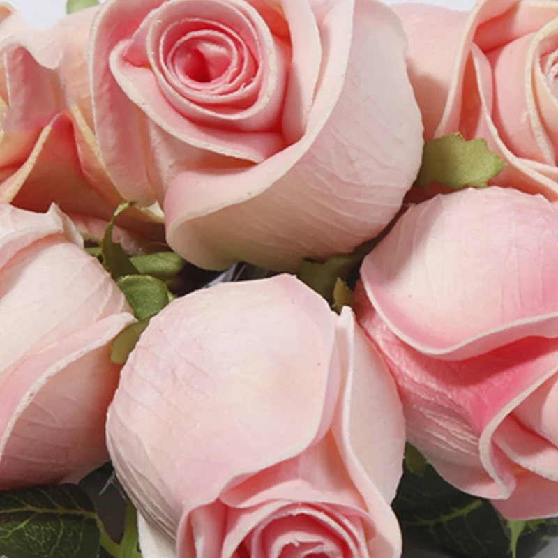 Simulation Rose Wedding Bouquet Bride 'S Holding Flowers, Romantic Wedding Pink Flower Bouquet,Bridesmaid Wedding Photo Props