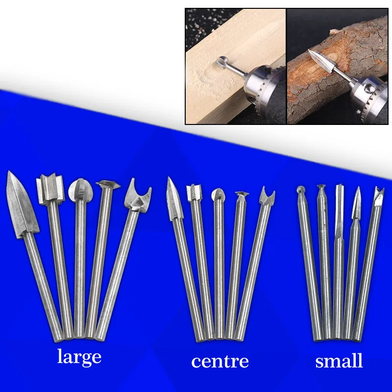 Electric woodworking engraving and milling cutter Root carving and polishing head Root carving tool 3mm handle