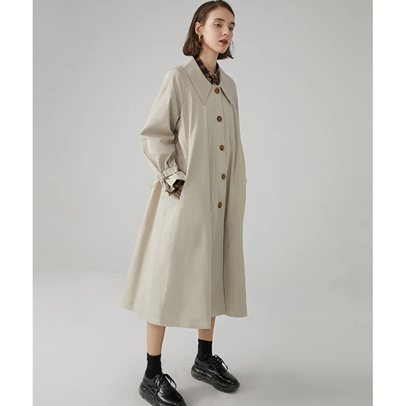 工場直売店 女性用トレンチコート 婦人服 シングルブレスト 韓国風 オフィスコート 新しい秋のコレクション 最短翌日到着 Lp Megaestante Com Br