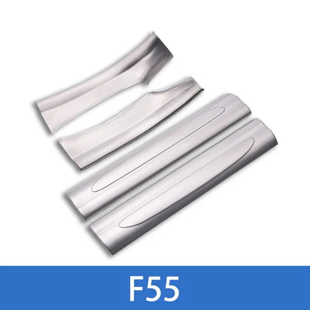 Silver-F55 Авто защита от царапин полоса порог автомобиля Наклейка для MINI Cooper F54 F55 F56 F60 R60 Автомобиль Стайлинг модификация - Название цвета: Silver-F55