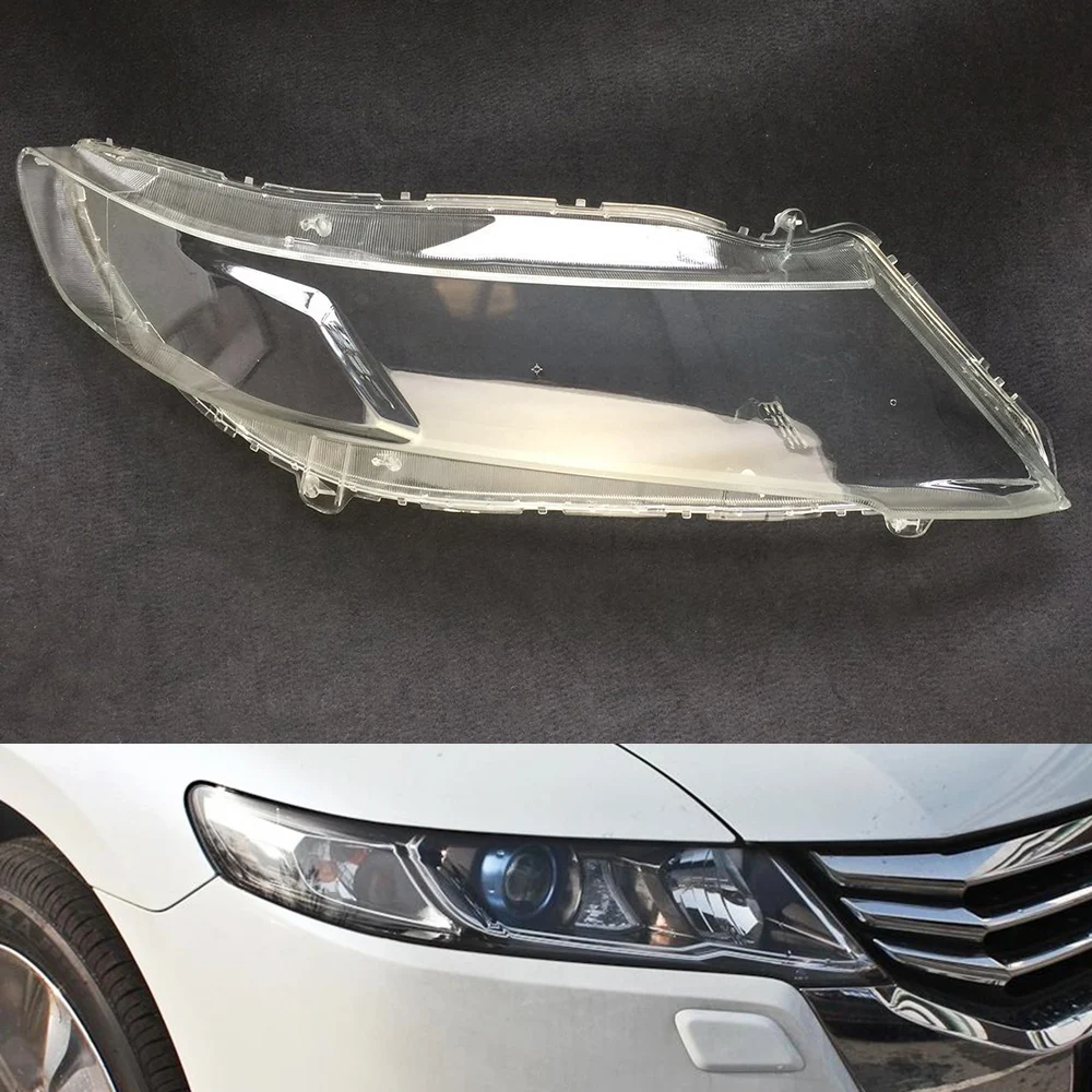Passenger Sider Для Honda Odyssey RB3 2009 2010 2011 2012 2013 объектив фары автомобиля крышка Замена прозрачные линзы Авто оболочка Крышка - Цвет: Passenger Sider