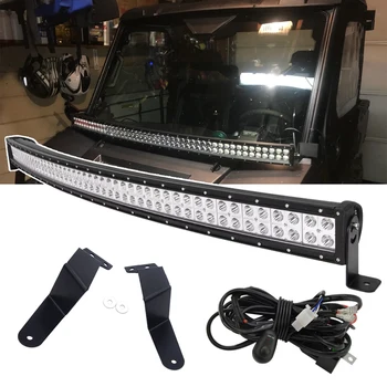

50 inches 288W Curved LED Light Bar with Wiring Kit and A-Pillar Brackets For Polaris Ranger 1000 900 regular crew XP and 570