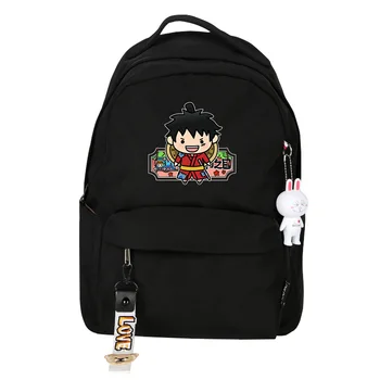 

Anime ONE PIECE School Backpack for Teenage Girls Boys Sanji Roronoa Zoro Monkey D Luffy Bag Travel Shoulder Backpack