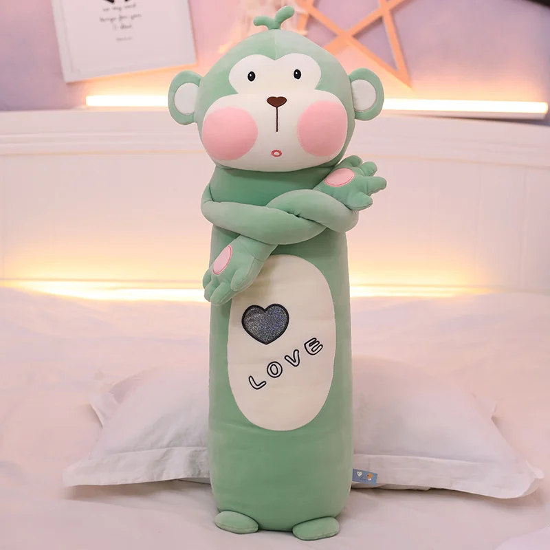 

Cute Monkey Doll Doll Plush Toy Baby Intestinal Colic Sleeping Pillow Bed Long Pillow Doll Girl Stuffed Animals Plush