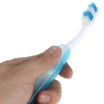 Składana składana składana szczoteczka do zębów Camping piesze wycieczki na zewnątrz łatwe do podjęcia jasnoniebieski tanie i dobre opinie YOVIP CN (pochodzenie) Plastic 1 PC dla dorosłych Folding Toothbrushes