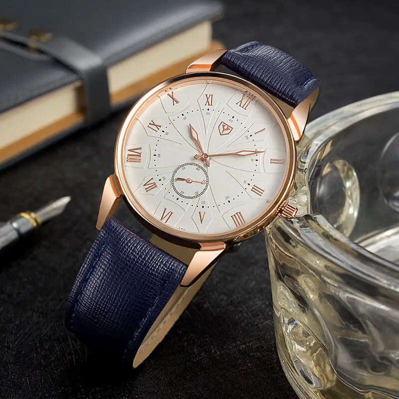 

YAZOLE New Fashion Men Watches Analog Quartz Wristwatches Waterproof Leather Retro Casual Business Watch Male Relogio Masculino