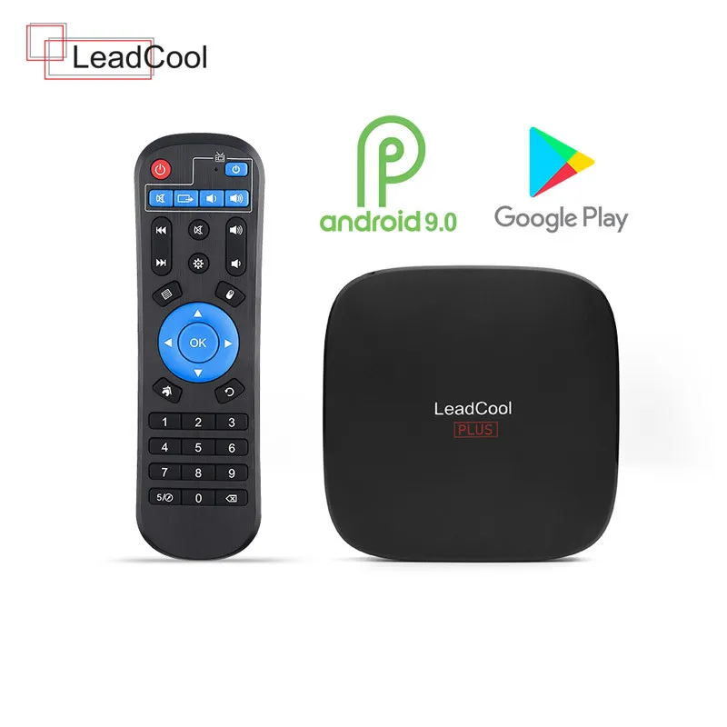 Leadcool Plus Android tv BOX Android 9,0 Smart tv Box 2G 16G RK3318 четырехъядерный 2,4 ГГц/5,8 ГГц WiFi Android 9,0 4G 64G медиаплеер
