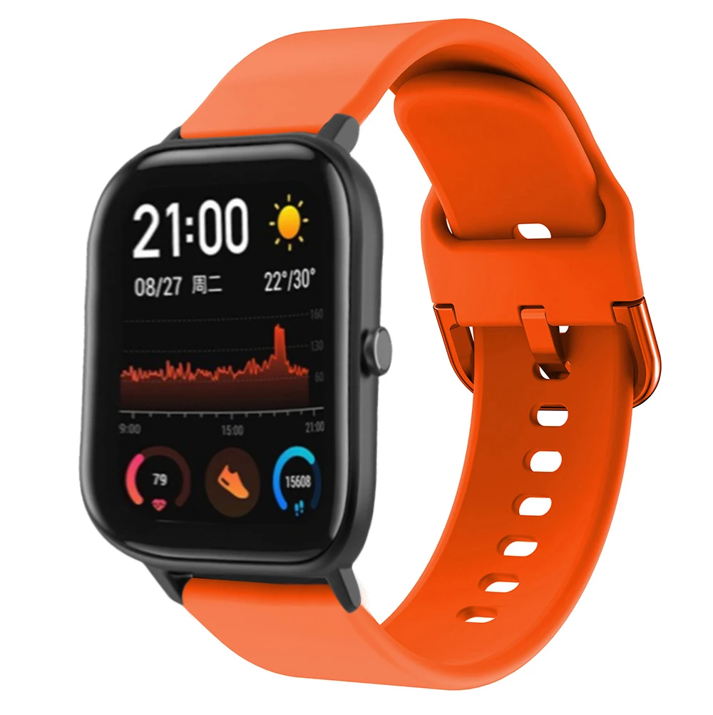 Спортивный силиконовый ремешок для часов Ремешок Для Xiaomi Huami Amazfit GTS/GTR 42 мм/Bip Lite Смарт-часы браслет Цветной заменить Correa