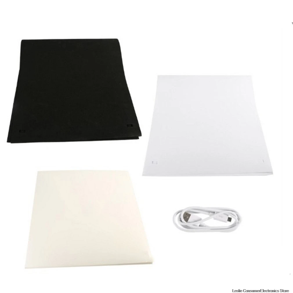 Mini Folding Lightbox Photography Photo Studio Softbox LED Light Soft Box Photo Background Kit Light box for DSLR Camera