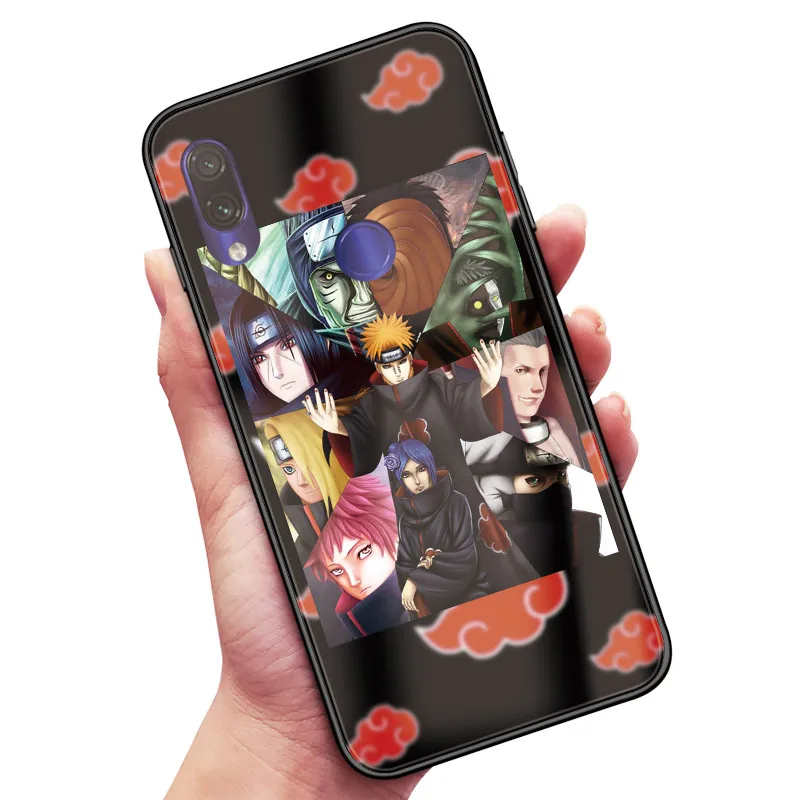 Akat 4 Akatsuki чехол для телефона аниме Наруто, мягкий чехол из закаленного стекла для Xiaomi mi 8 9 SE mi x 2 2s 3 Red mi Note 5 6 7 8 Pro - Цвет: Akat 4