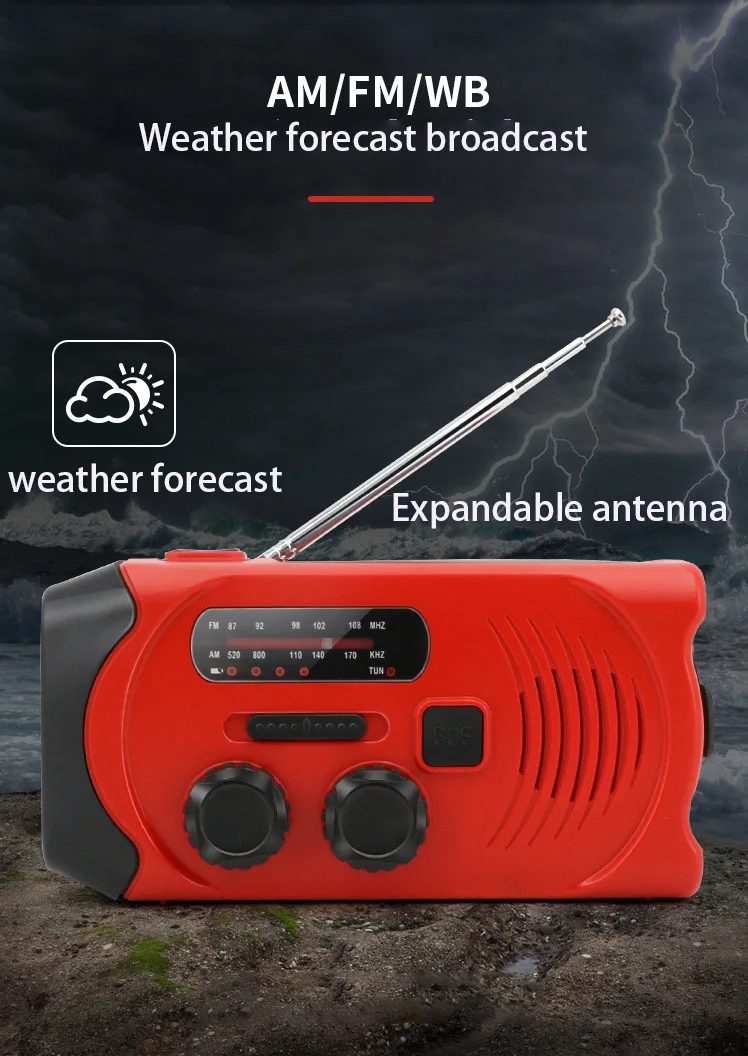 Радио на солнечных батарейках am/fm многофункциональное радио зарядка ручной мобильный телефон радио с аварийным светом