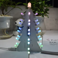 Arbre de noël coloré 3D, grande taille, PCB stéréo, tour à LED, Kit de bricolage, jouets de décoration pour vacances